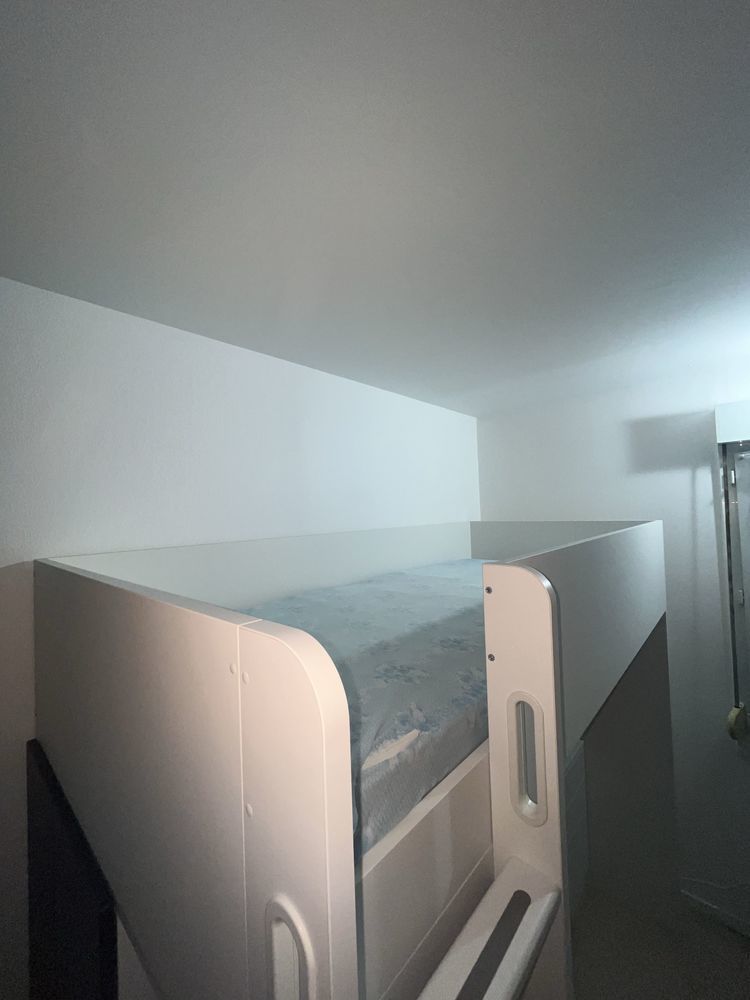 SM�  STAD Lit mezzanine, avec bureau blanc avec 4 tiroirs, 90x200cm longueur bureau 148 cm IKEA plus matelas 600 Meaux (77)