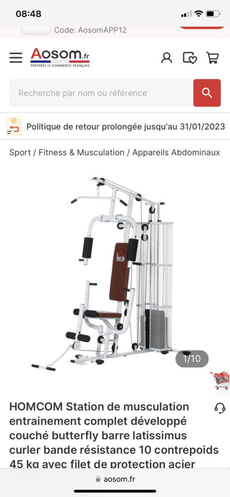 Station de musculation entra�nement complet DOMYOS  100� 0 Le Cannet (06)