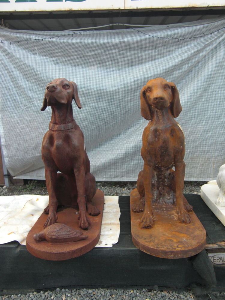 Statue chien de chasse en fonte 1290 Ch�teau-l'�v�que (24)