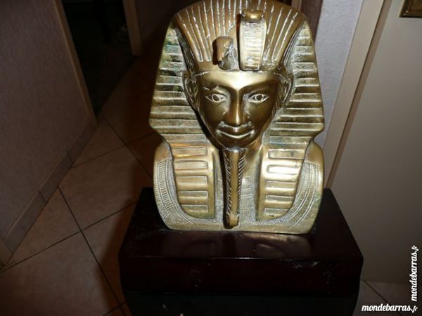 Statue en laiton Toutankhamon sur socle en bois 150 Bordeaux (33)