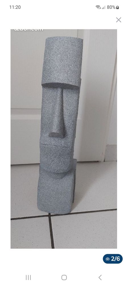 Statue moai r�sine hauteur
50 cm 35 Le Plessis-Tr�vise (94)