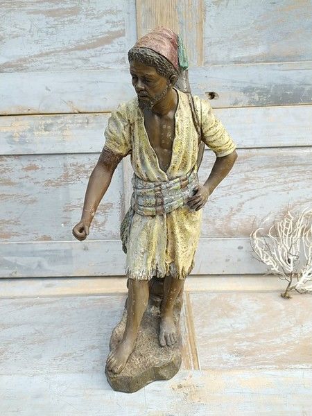 Statue Terre Cuite Orientaliste XIXe Friedrich Goldscheider 0 Loches (37)