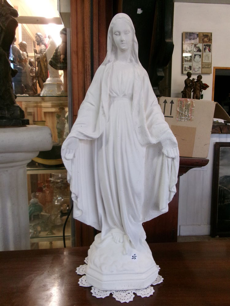 Statue vierge Marie en pierre 55 Ch�teau-l'�v�que (24)