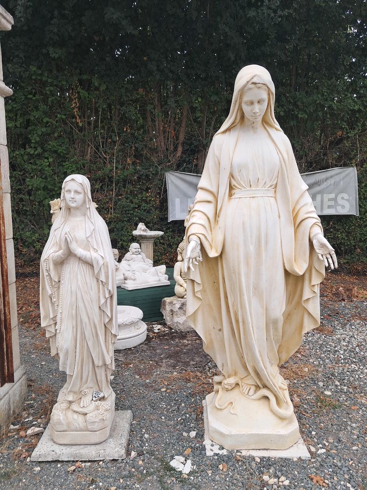 Statue Vierge Marie g�ante, en pierre reconstitu�e 799 Ch�teau-l'�v�que (24)