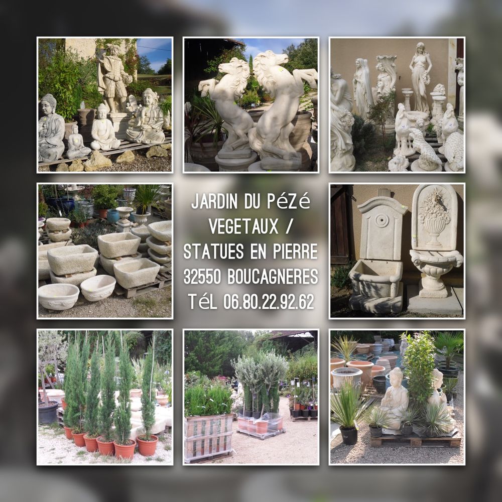STATUES DE JARDIN /  PHOTINIA 7,50  e / POTERIES , FONTAINES 7.5 Boucagn�res (32)