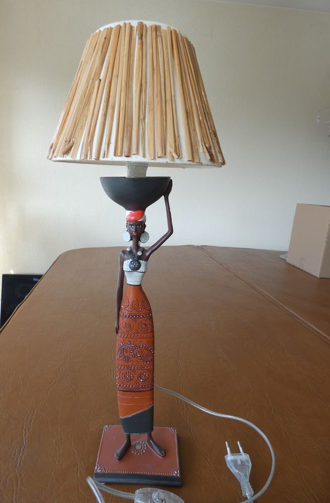 Statuette africaine version lampe de chevet 10 Pessac (33)