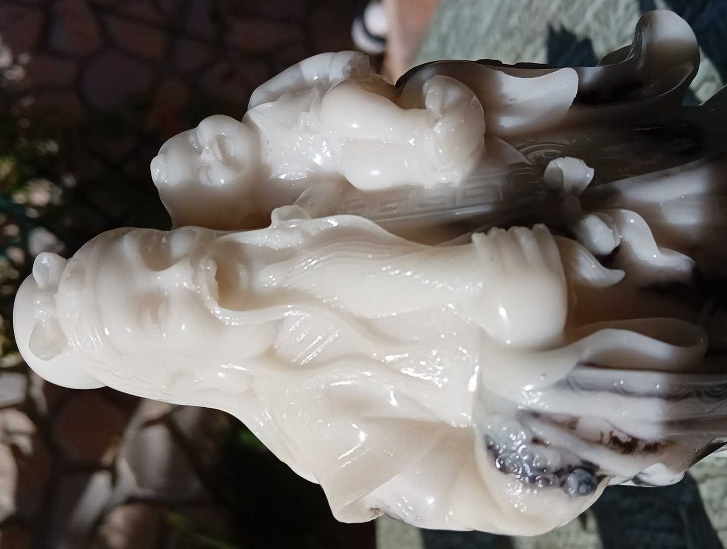 3 STATUETTES CHINOISES EN PIERRE . LES 3 BONHEUR DIVINITES SAGES CHINOIS 40 Toulon (83)