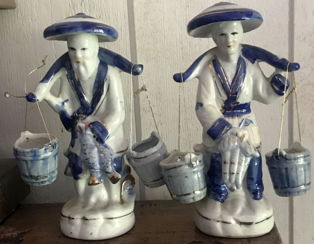 statuettes couple pecheurs chinois 12 Richwiller (68)