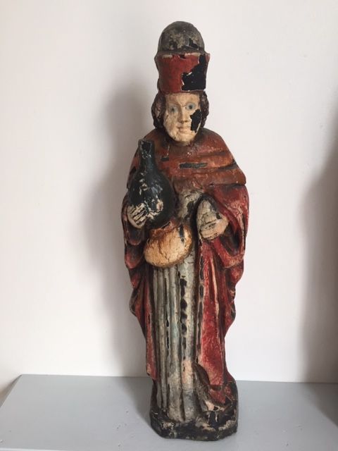 Statuettes religieuses bois polychrome 220 Nully (52)