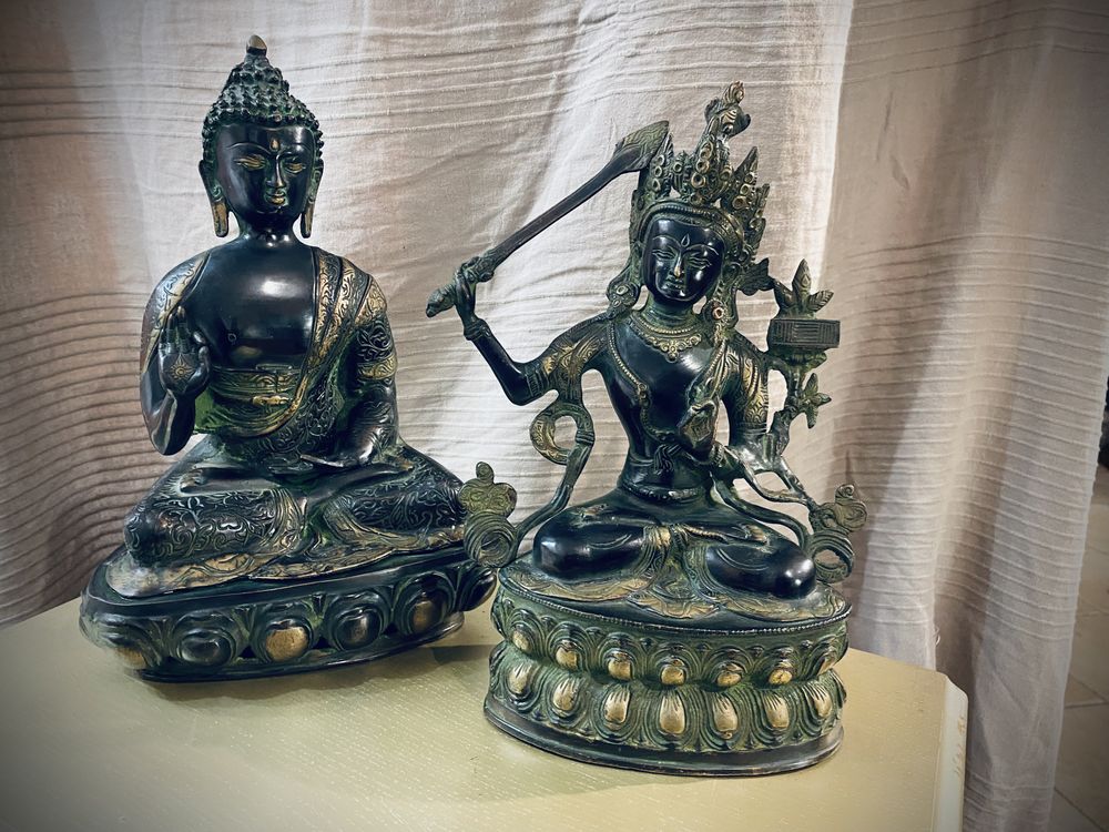 Statut m�tal, Buddha et Tara 200 Charvieu-Chavagneux (38)