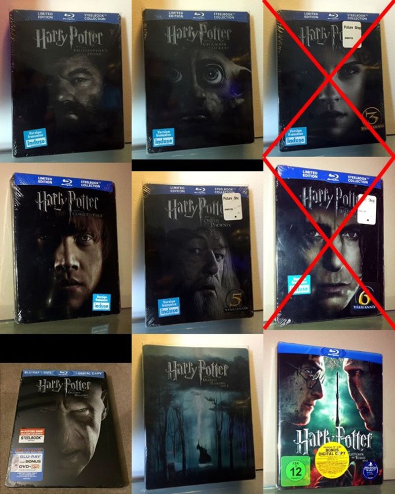 Blu Ray Steelbook Harry Potter CA & DE - mrtsteph 0 Nogent-sur-Marne (94)