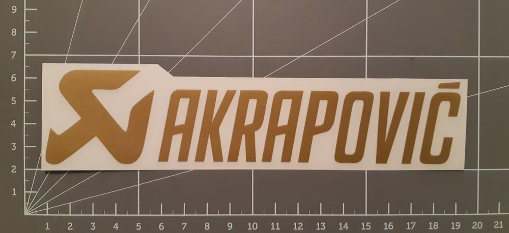 Sticker logo akrapovic (couleur or) 5 Le Mans (72)