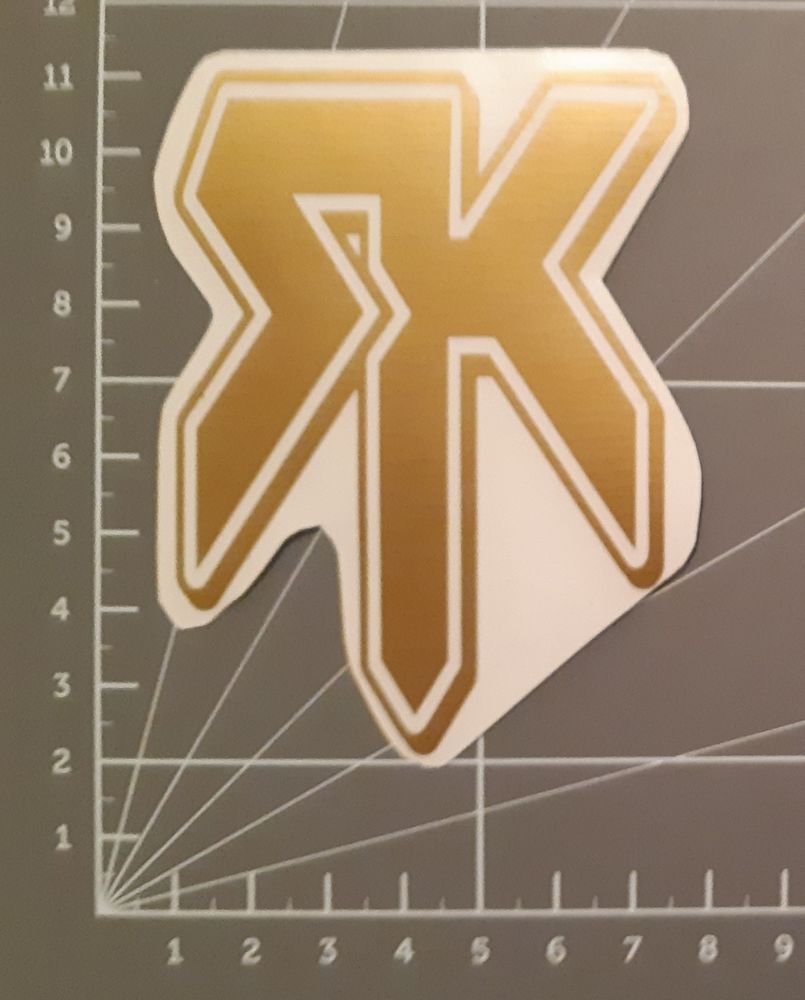 STICKER LOGO RK (Couleur NOIR et OR) 5 Le Mans (72)