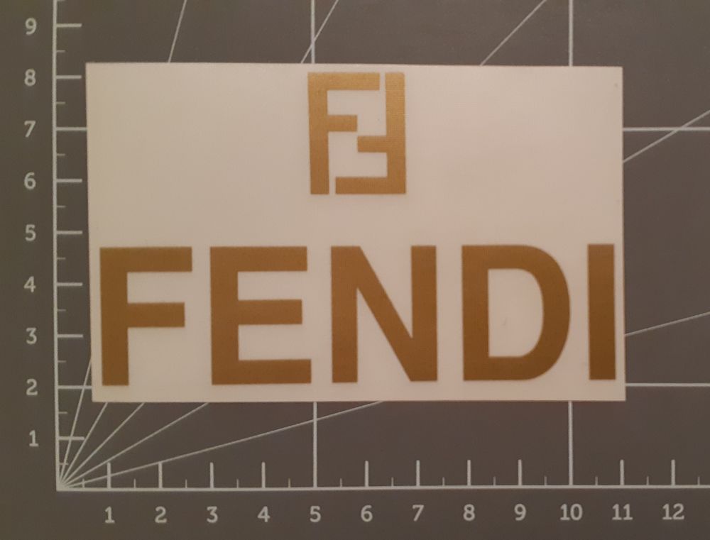 Sticker x2 logo  FENDI EYES  ( COULEUR OR) 9 Le Mans (72)