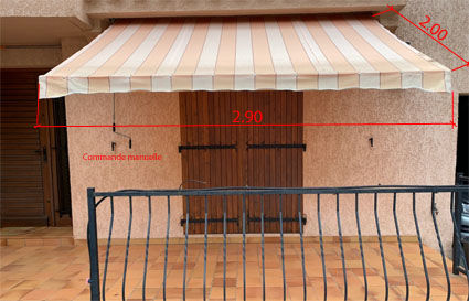 Store ext�rieur 2.90 x 2.00 commande manuelle, 90 Sor�de (66)