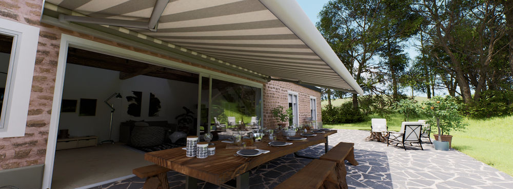 Store ext�rieur cousseau monobloc blanc 1150 Villefranque (64)