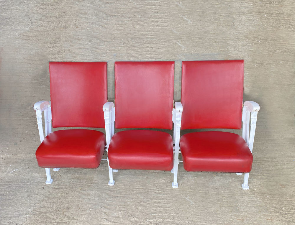 3 strapontins r�unis 1,50 m supports en fonte Ska� 250 Sanguinet (40)