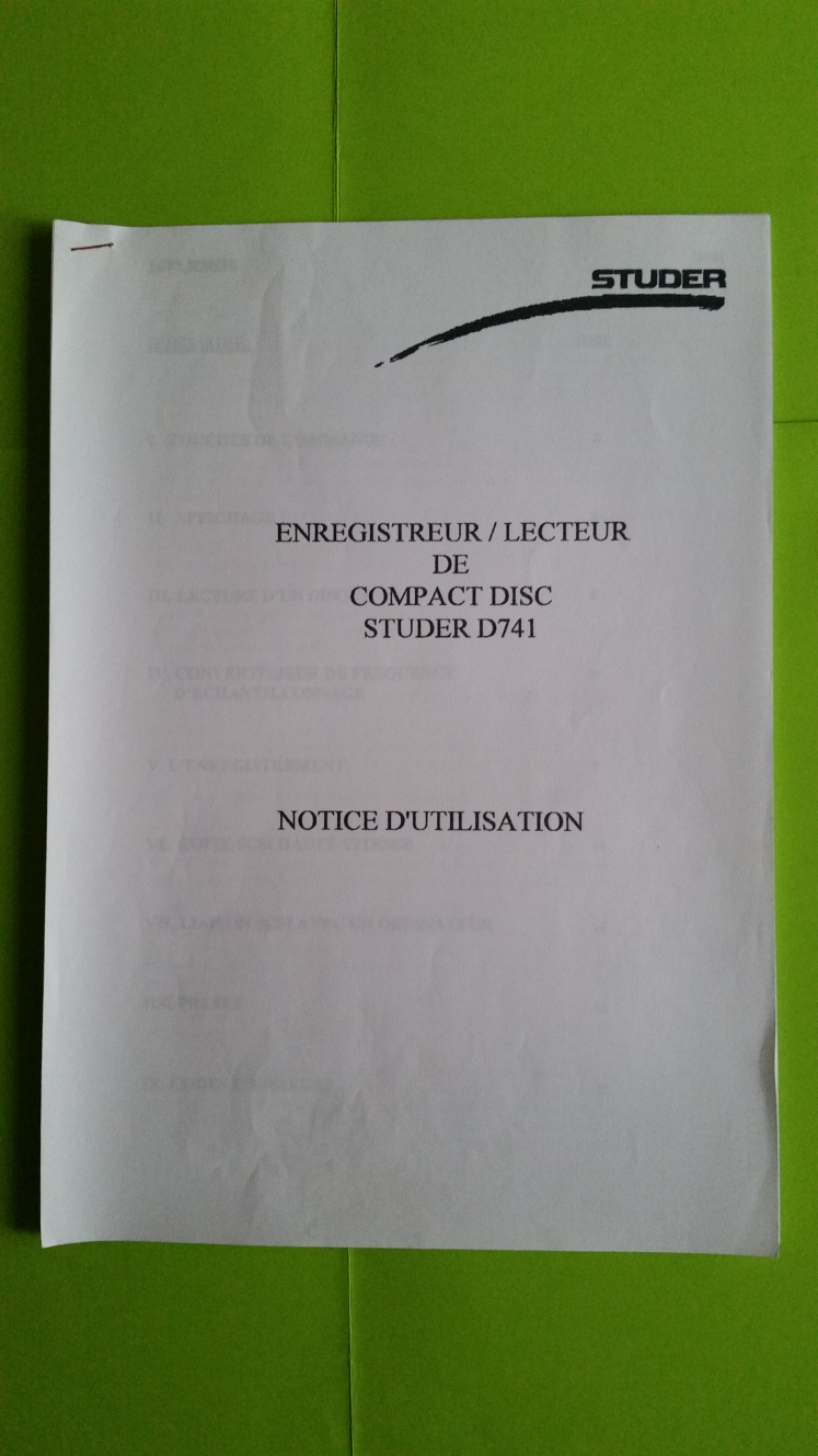 STUDER D 741 0 Montpellier (34)