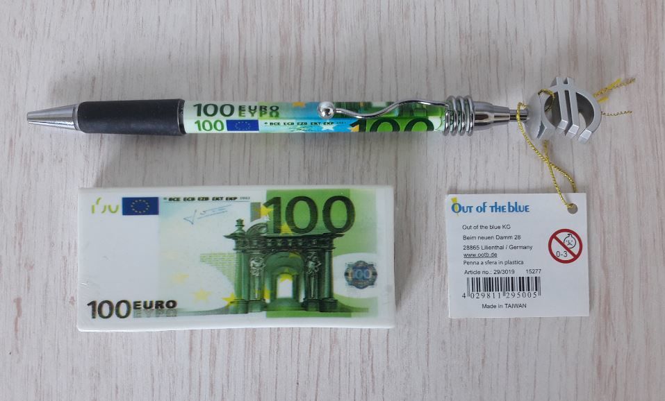 Stylo et gomme EURO - NEUFS (le lot) 4 Metz (57)