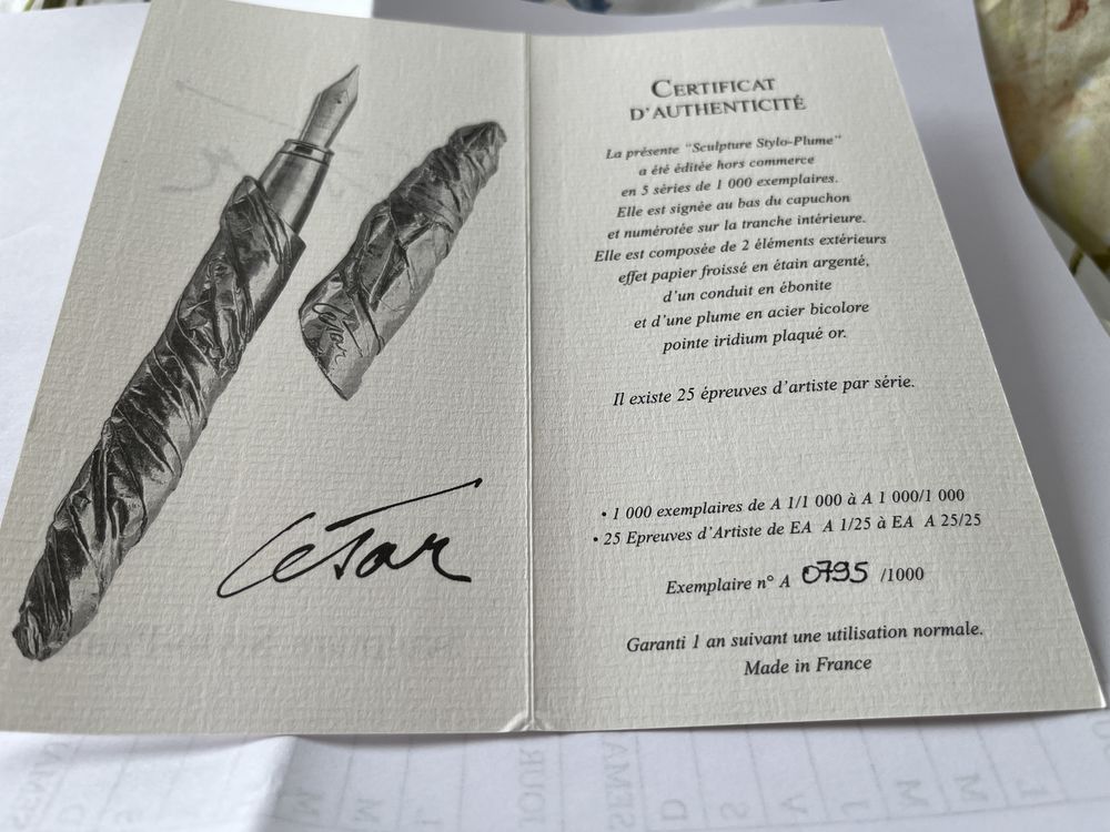 Stylo plume Cesar et stylo Tremois 400 Nancy (54)