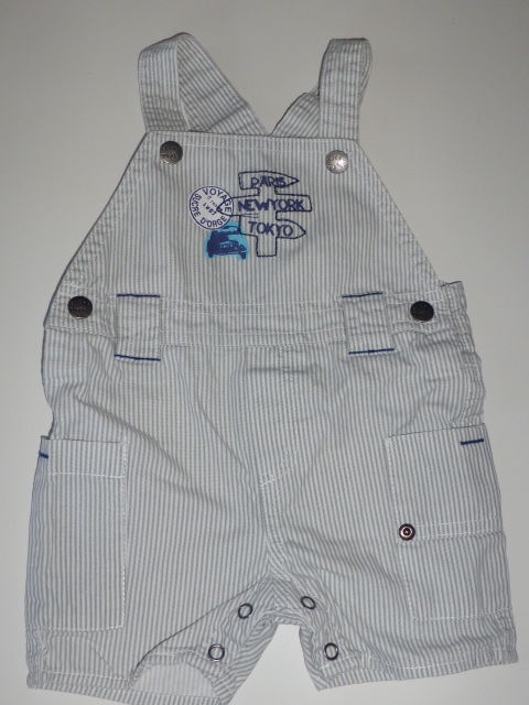 SUCRE D'ORGE salopette short ray�e gris et blanc 3 mois 4 Rueil-Malmaison (92)