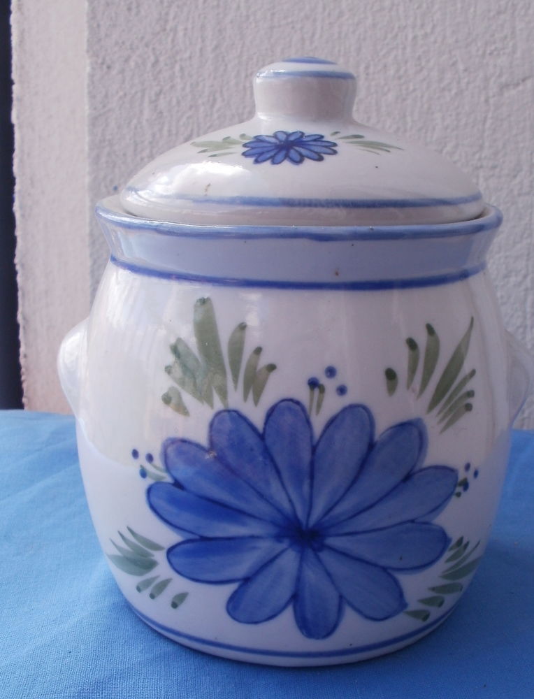 Sucrier d�cor� de fleurs bleues 6 Montauban (82)