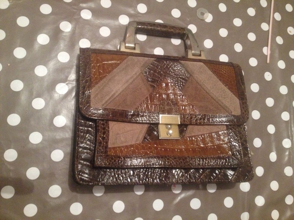 Sac SUDHAUS Vintage en alligator 40 Pontpoint (60)