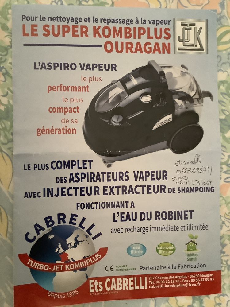 SUPER  KOMBIPLUS OURAGAN - ASPIRO-VAPEUR. 1100 Pont-Saint-Esprit (30)