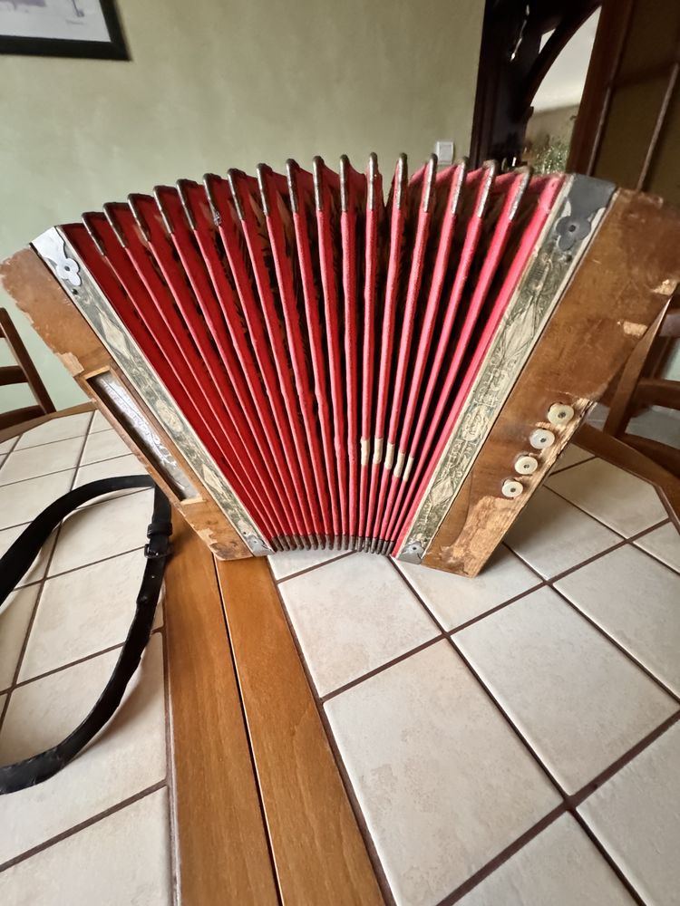SUPERBE ACCORD�ON DIATONIQUE VINTAGE 
800 Dijon (21)