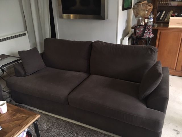 superbe canap� tissus chocolat 150 Robinson (92)
