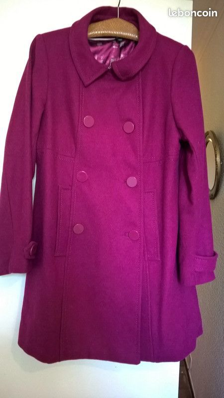H&M superbe manteau fuchsia �l�gant tr�s chaud en laine 39 La Tour-sur-Orb (34)