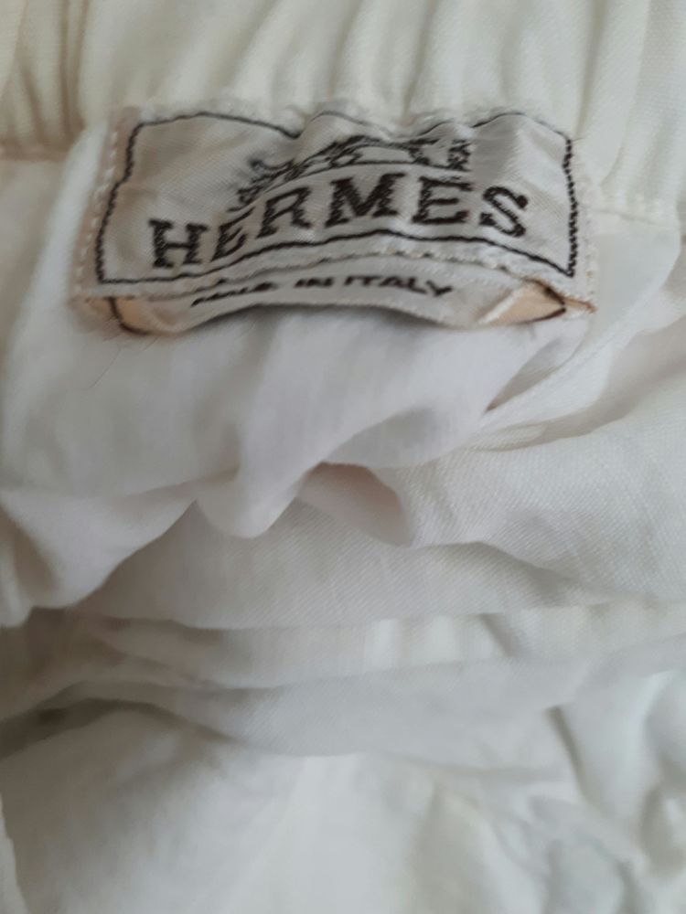Superbe pantalon blanc herm�s en lin taille 33/40 110 Champigny-sur-Marne (94)