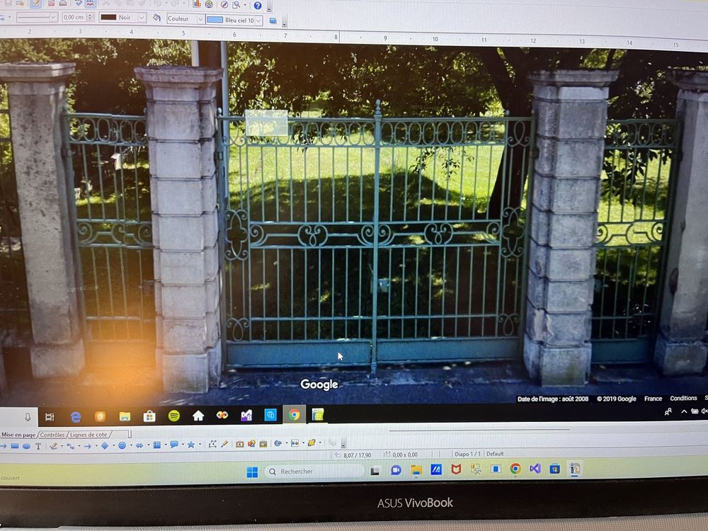 SUPERBE PORTAIL ANCIEN EN FER PLEIN FORGE POUR PROPRIETE 6000 Strasbourg (67)