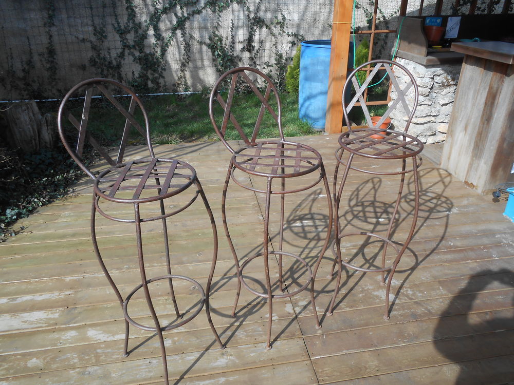 3 superbe sieges de bar en fer forg� 100 Chartrettes (77)