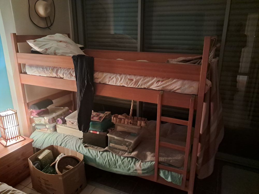 Lit superpos� en bois 80 Mauguio-Carnon-Plage (34)