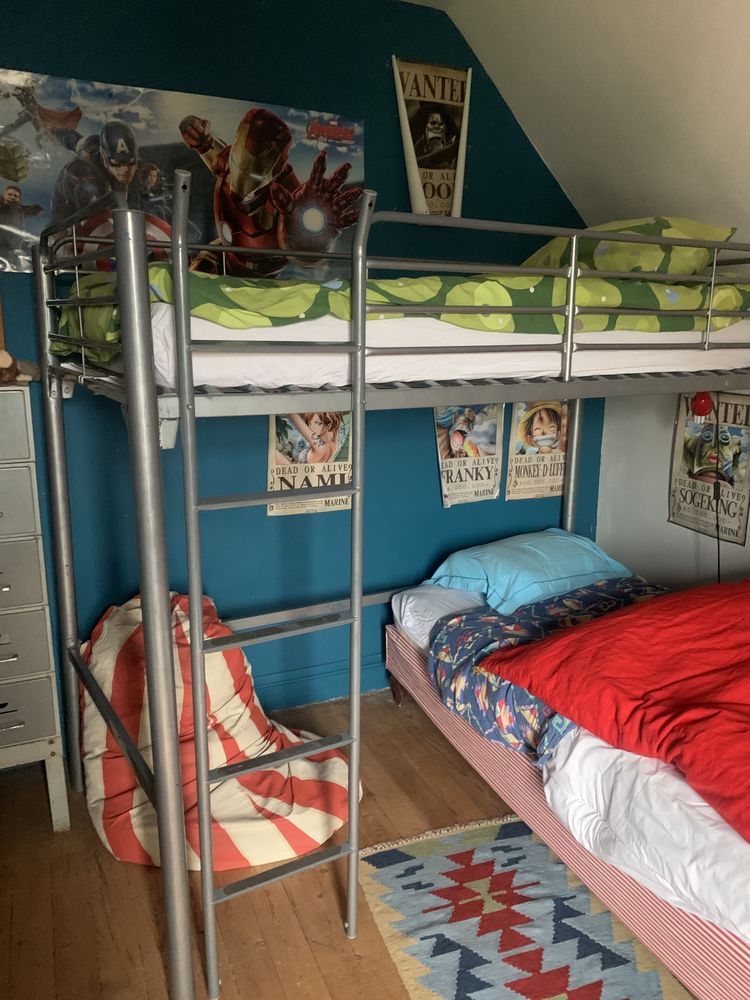 Lit superpos� en fer 1 place 40 Laval (53)