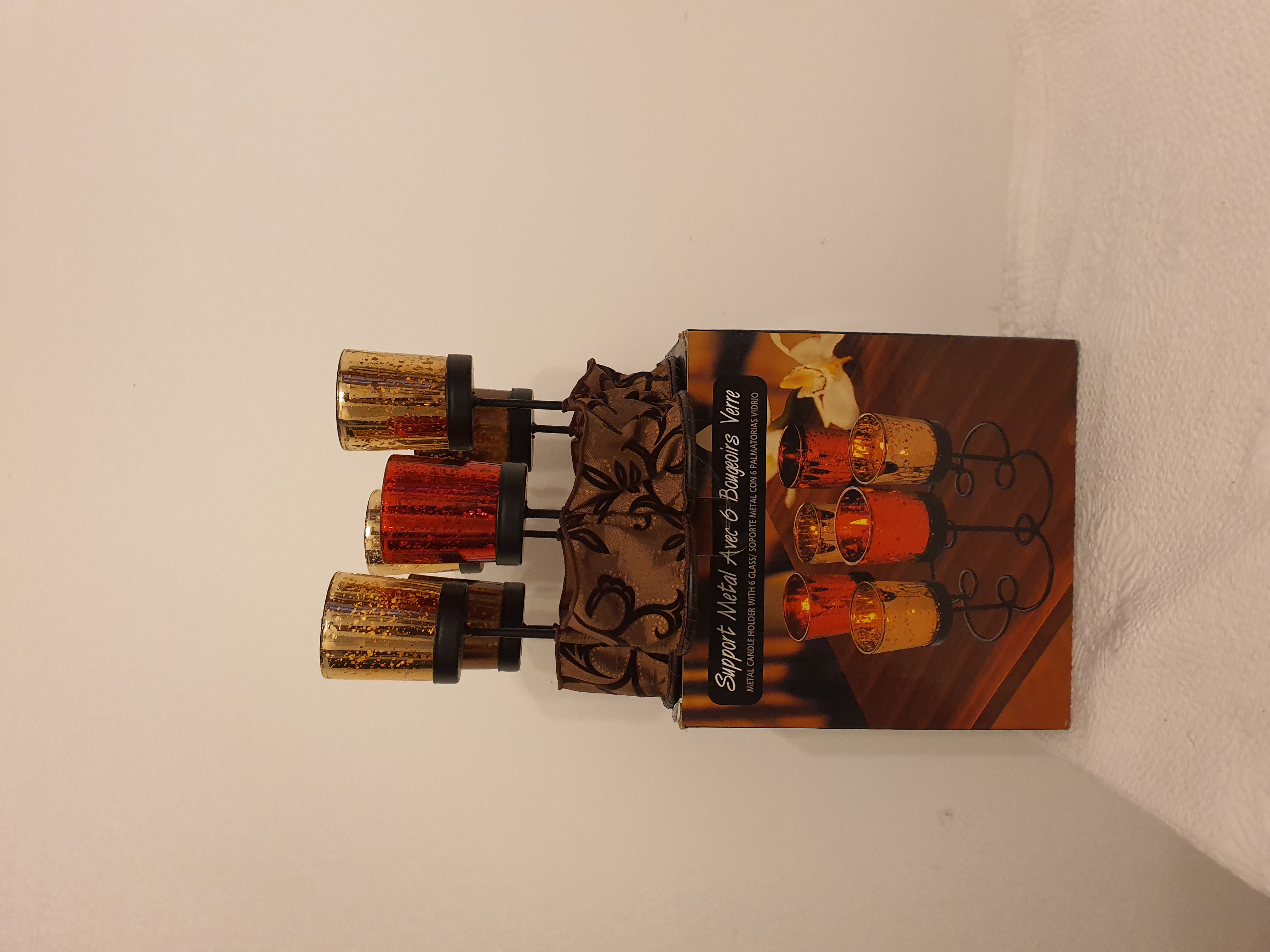 Support+m�tal+avec+6+bougeoirs+en+verre 2 Al�s (30)