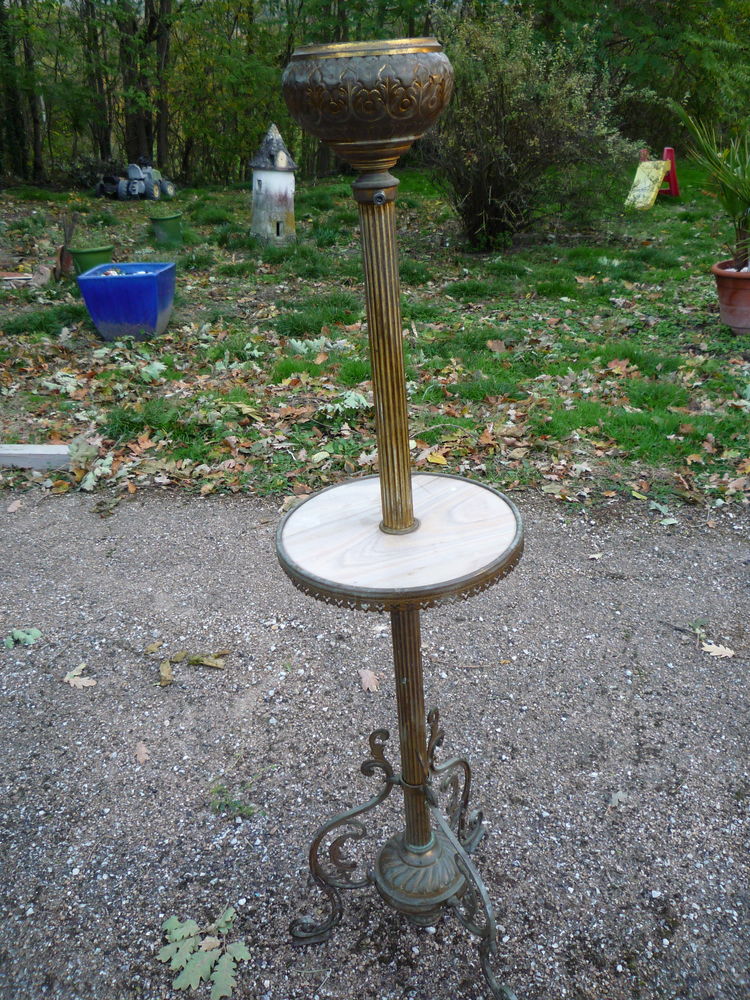 Support pied de lampe � p�trole de piano ajustable bronze 185 Castres (81)