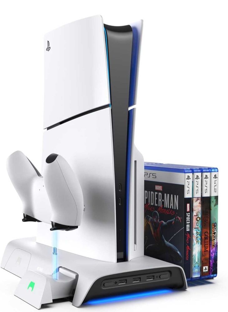 Support Refroidissement Station Charge PS5 Slim avec Contr�leur RGB, Chargeur de Manette PS5, Refroidissement �  2 Niveaux 35 Paris 12 (75)