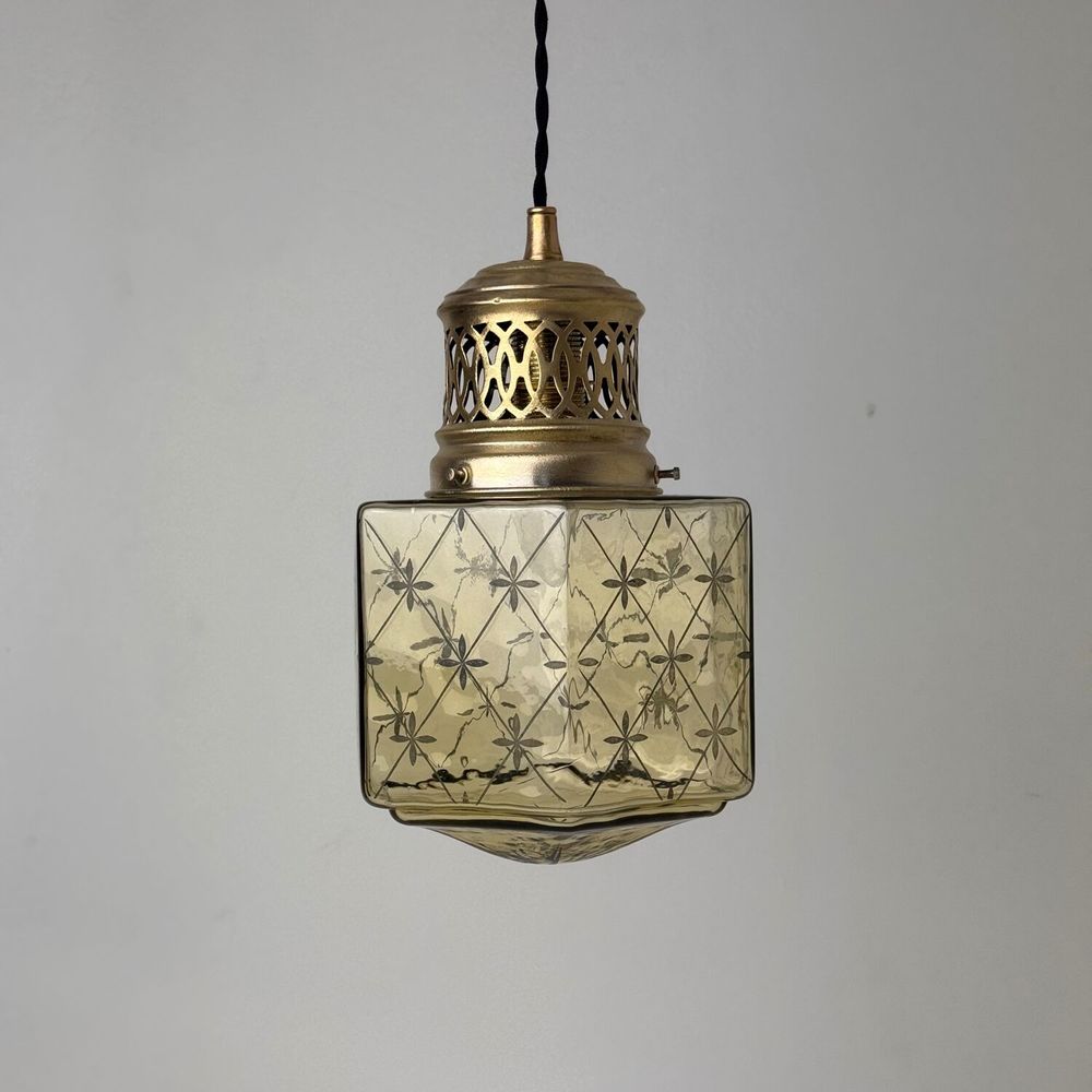 SUSPENSION ART-DECO EN VERRE TEINTE 130 Montreuil (93)