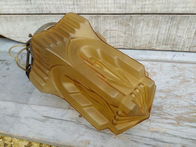 Suspension Lampe Verre Building Art D�co Skyscraper 99 Loches (37)