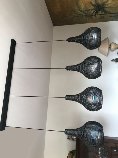 SUSPENSION 4 LAMPES METAL COULEUR MARRON 295 Haguenau (67)