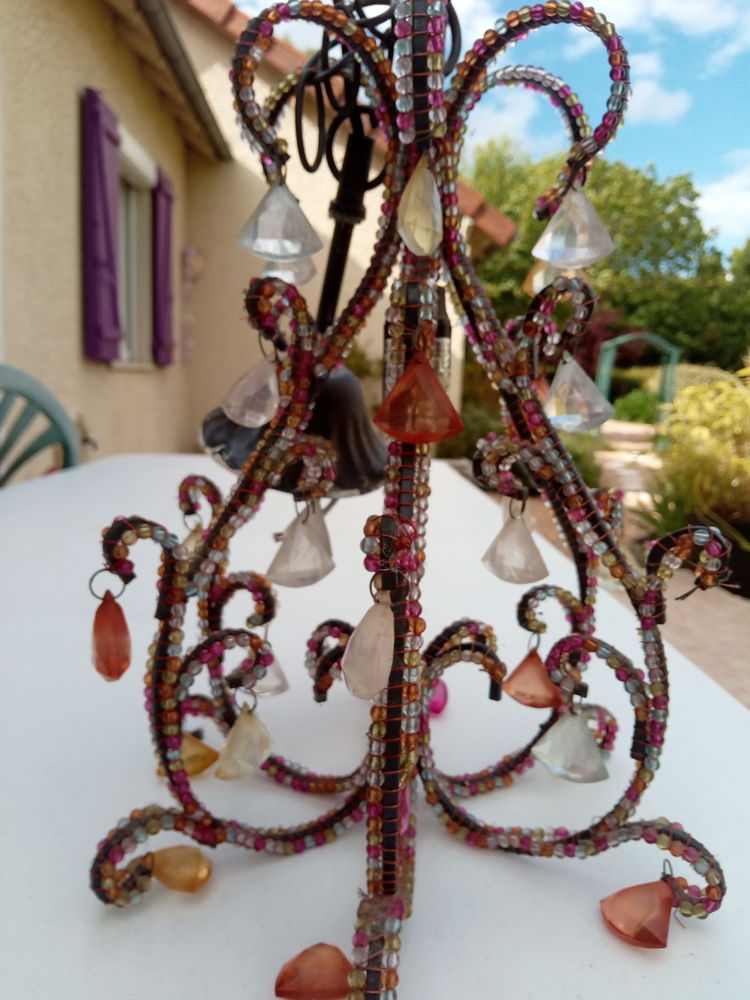 Suspension pampilles et perles multicolores, vintage 25 Saint-Priest-sous-Aixe (87)