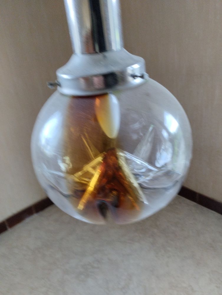 Suspension vintage en verre 150 Montayral (47)