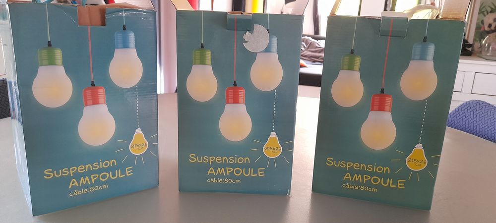 Lot de 3 suspensions ampoules 25 Pont De Dore (63)