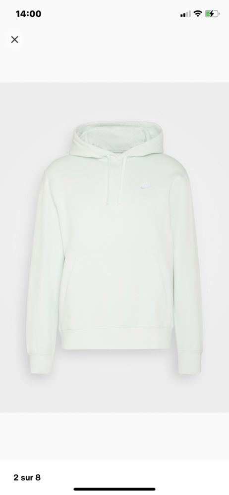 Sweat � capuche nike vert clair 50 Nantes (44)
