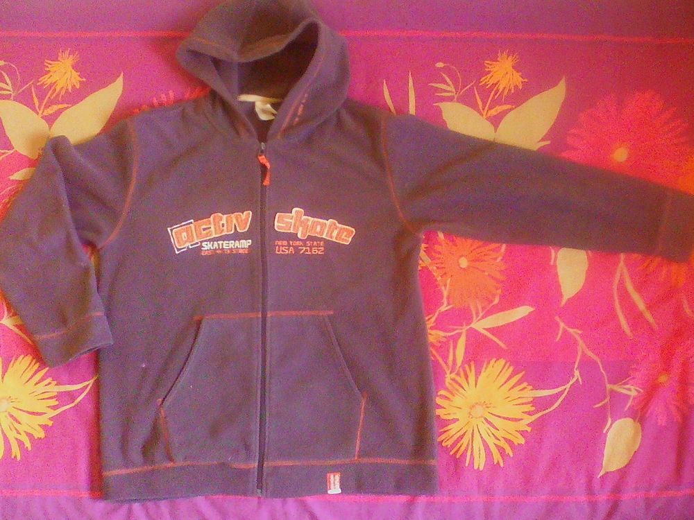 Sweat capuche polaire  marron 14 ans Gar�on MIROTON 3 Tournefeuille (31)