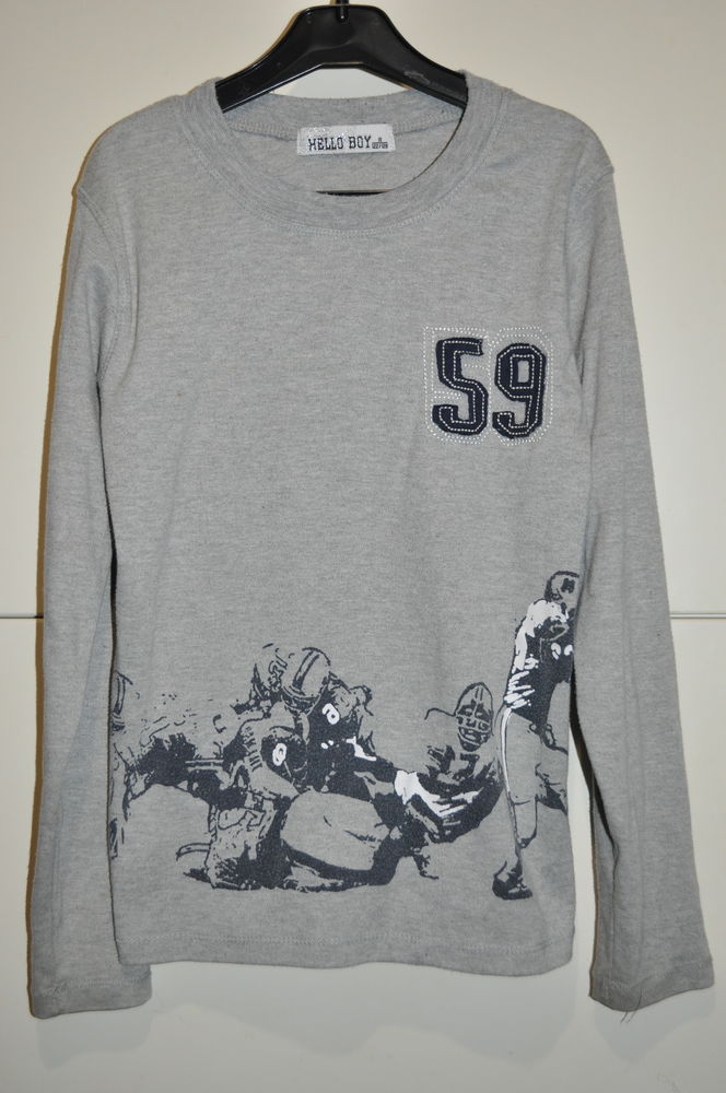Sweat gris Hello Boy 8 ans 2 Paris 20 (75)