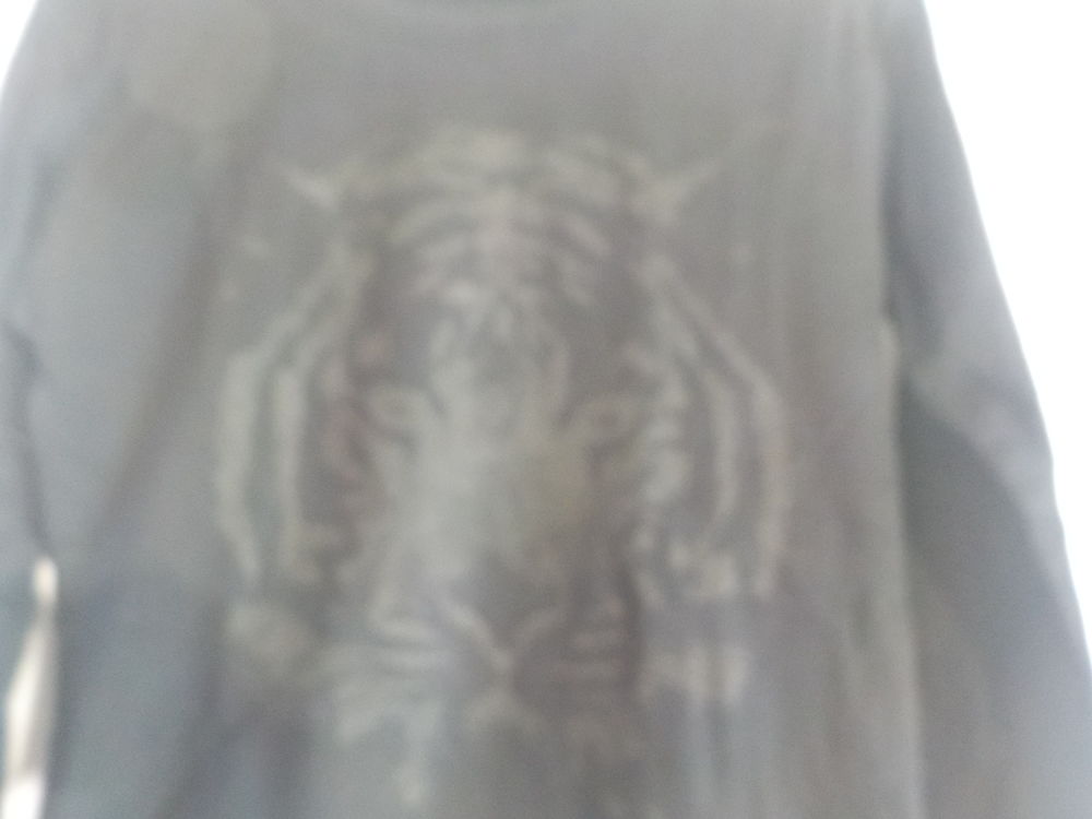 SWEAT FIN NOIR TETE DE TIGRE TON SUR TON MIM TAILLE XS 5 Bubry (56)