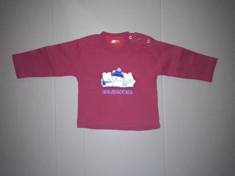 Sweat rouge bb BB ASSOCIES 3 ours - 3 mois 3 Semoy (45)
